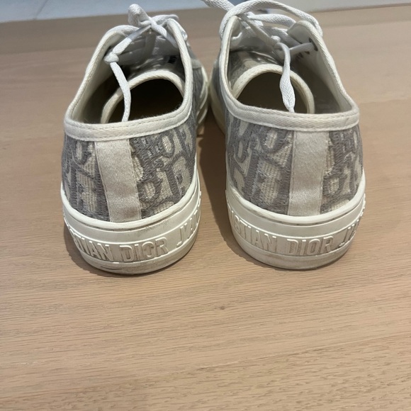 Dior Walk'n'Dior Sneaker Stone Gray Dior Oblique Embroidered Cotton size 37.5 - Picture 4 of 6